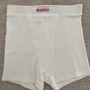 Sublime White Biker Shorts